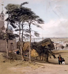 Vue de Londres depuis Greenwich Park, 1842